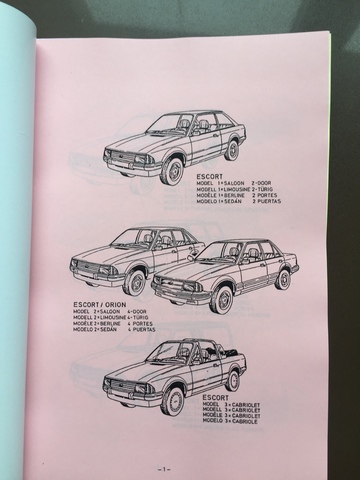 Ford escort mk3 manual